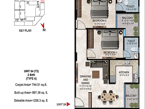 Our Luxurious 2 BHK Flat