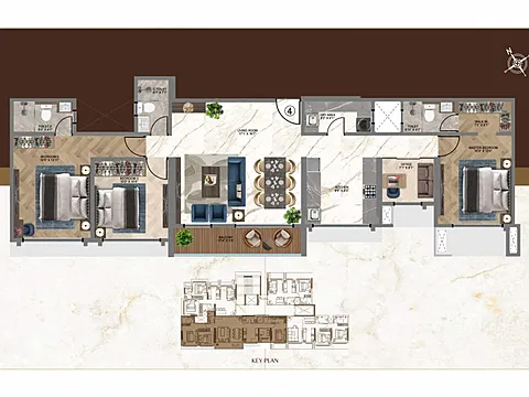 Luxury 3BHk Multistory Apartment