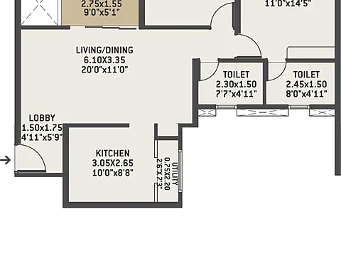 2BHK Modern Apartment