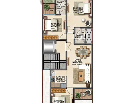 3BHK+2T Residence Home