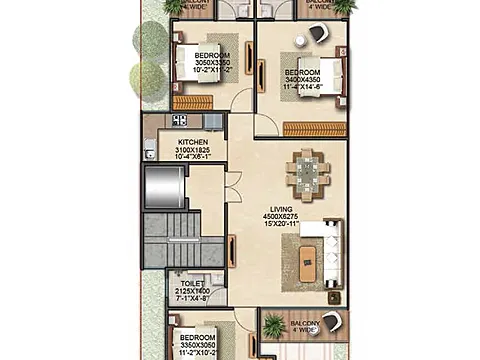 Beautiful 3BHK+3T Apartment