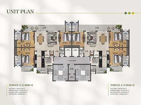 4 BHK + Servant Room