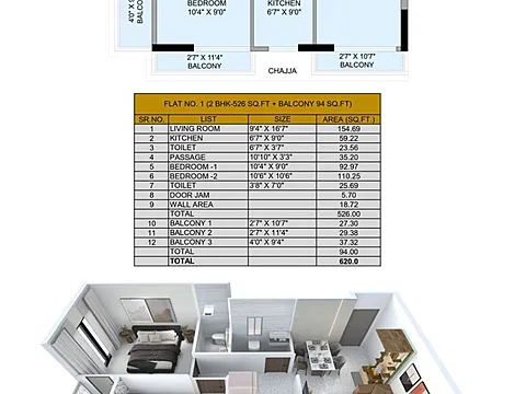 2 BHK Apartment