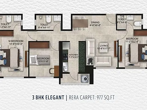 Beautiful 3 BHK Apartment
