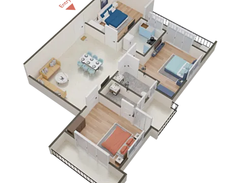 Beautiful 3 BHK Apartment