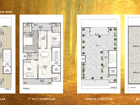 3 BHK Apartment + Study