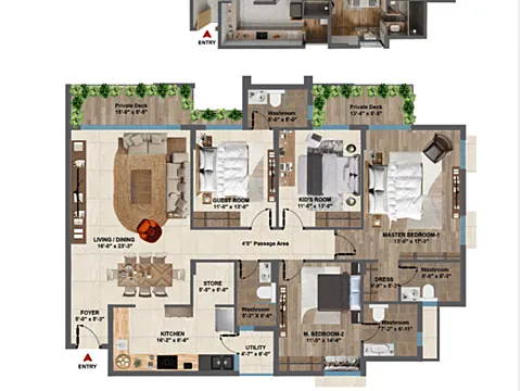 Super Luxurious 4 BHK Apartment