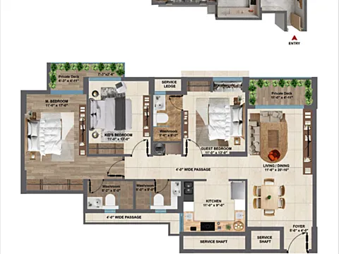 Luxurious 3 BHK Apartment