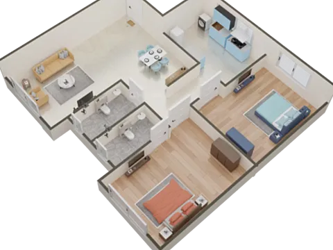 2 BHK LUXURIOUS Flat