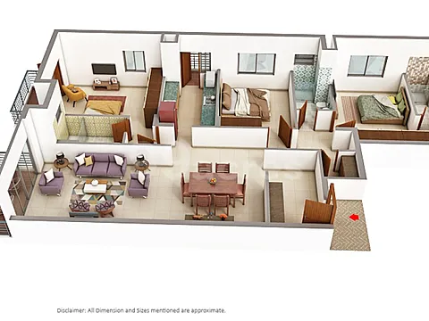 Luxurious 3 BHK Apartment