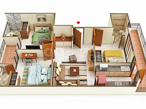 Luxurious 3 BHK Apartment