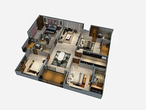 Modern 3 BHK Flat with Excellent Connectivity ( A Block )