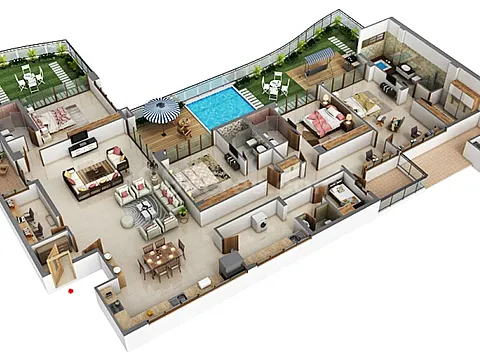 4 BHK Specious Apartment