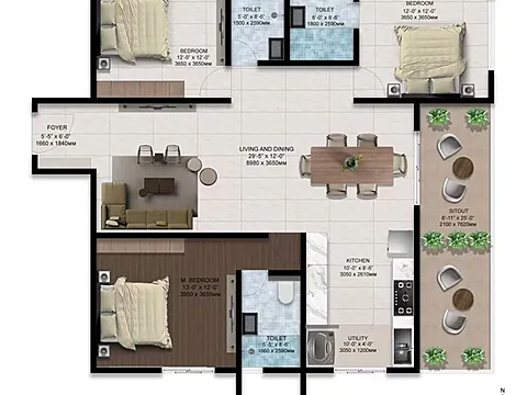 Beautiful 3BHK Living Home