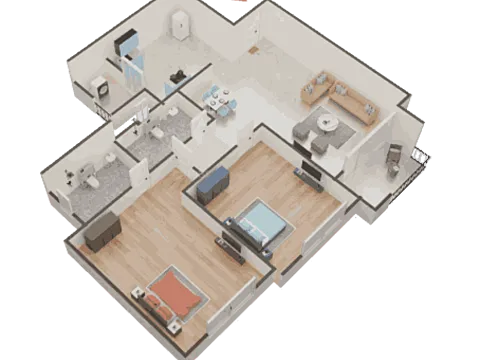Beautiful 2 BHK Apartment