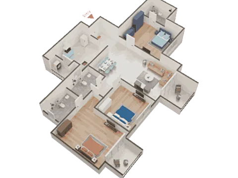 Luxurious 3 BHK Apartment