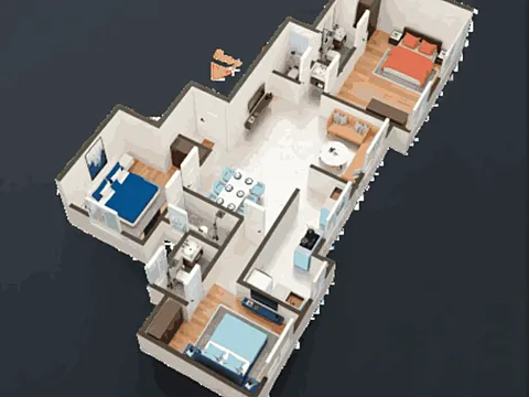 Modern 3 BHK Flat with Excellent Connectivity