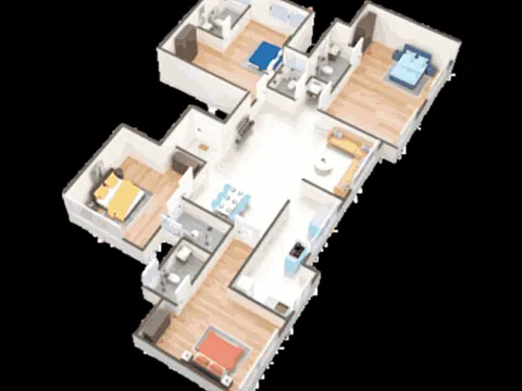 Spacious 4 BHK Luxury Apartment