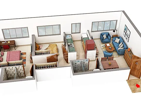 Luxurious 2 BHK Flat