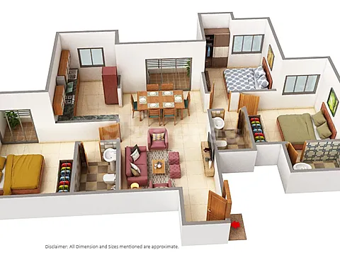 Spacious 3 BHK Luxury Apartment