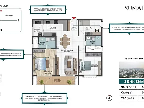 Beautiful 3 BHK Smart Apartment