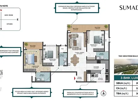 Luxurious 3 BHK Luxe