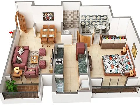 Luxurious 1 BHK Apartment