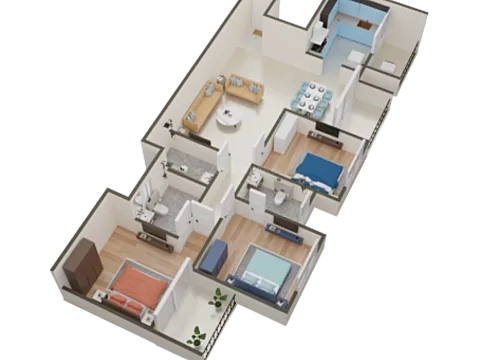 Luxurious 3 BHK Apartment