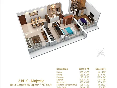 Beautifully 2BHK Apartment