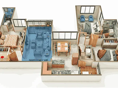 Ultra Luxurious 3 BHK Apartment