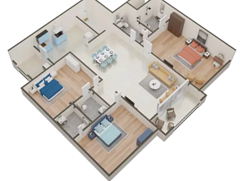 Luxurious 3 BHK Apartment