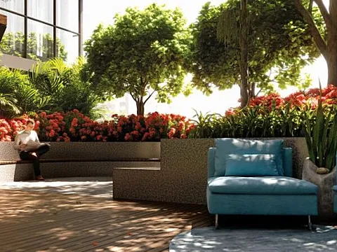 Luxurious 4 BHK Apartment With Balcony View