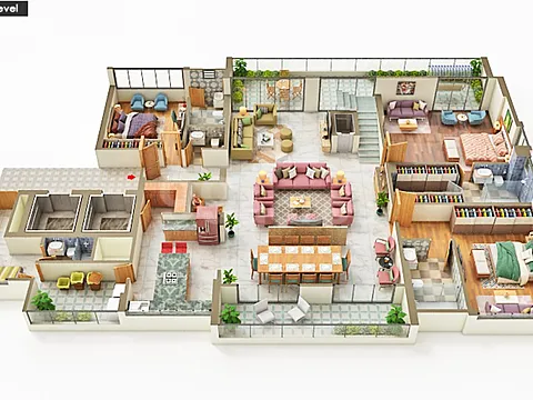 Modern 5 BHK Flat with Excellent Connectivity