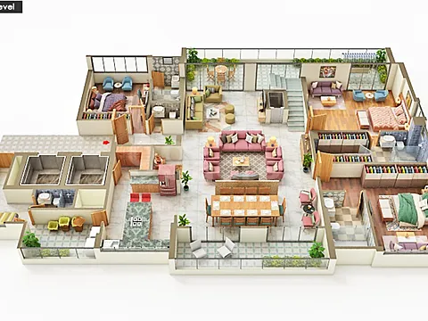 Modern 6 BHK Flat with Excellent Connectivity
