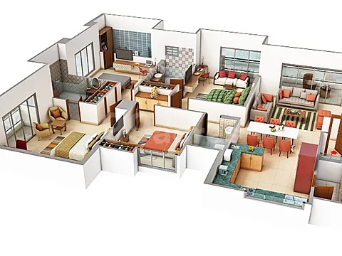 Modern 4 BHK Flat with Excellent Connectivity
