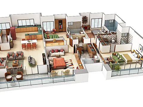 Spacious 4 BHK Luxury Apartment