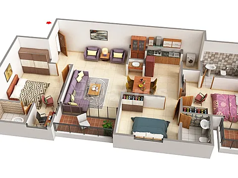 Spacious 3 BHK Luxury Apartment