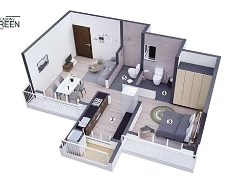 Luxurious 1 BHK Apartment
