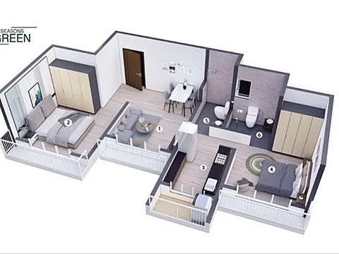 Modern 2 BHK Flat with Excellent Connectivity