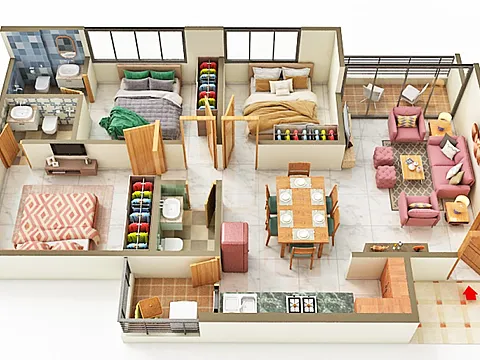 Ready To Move Spacious 3BHK Apartment