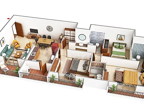 Luxurious 3 BHK Apartment