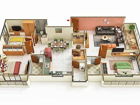 Luxurious 3 BHK Apartment
