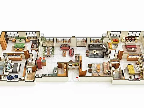 Spacious 4 BHK Luxury Apartment