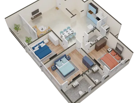 Luxurious 3 BHK Apartment